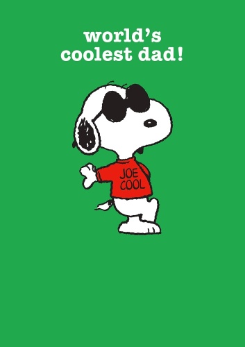 Snoopy World's Coolest Dad! Greeting Card